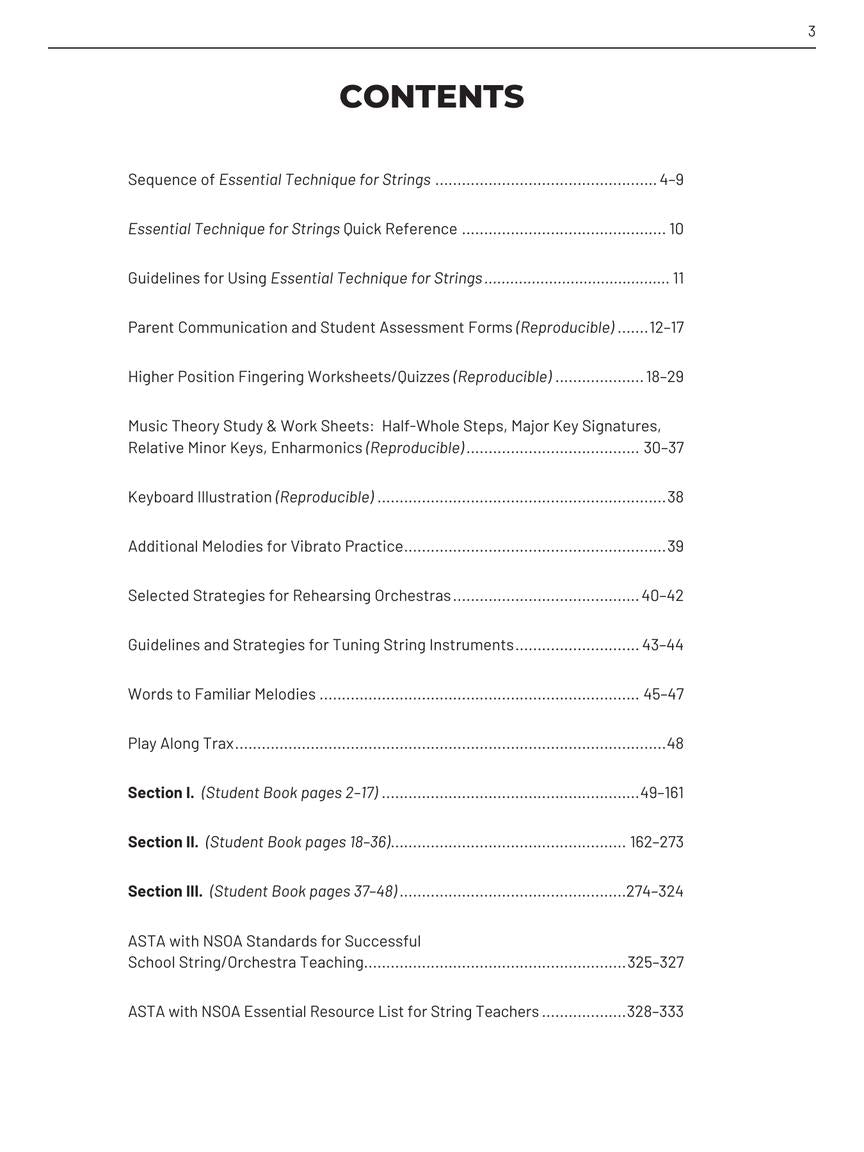 Essential Technique For Strings Teacher Manual Book 3 (Book/Olm) - New Edition Release 2025