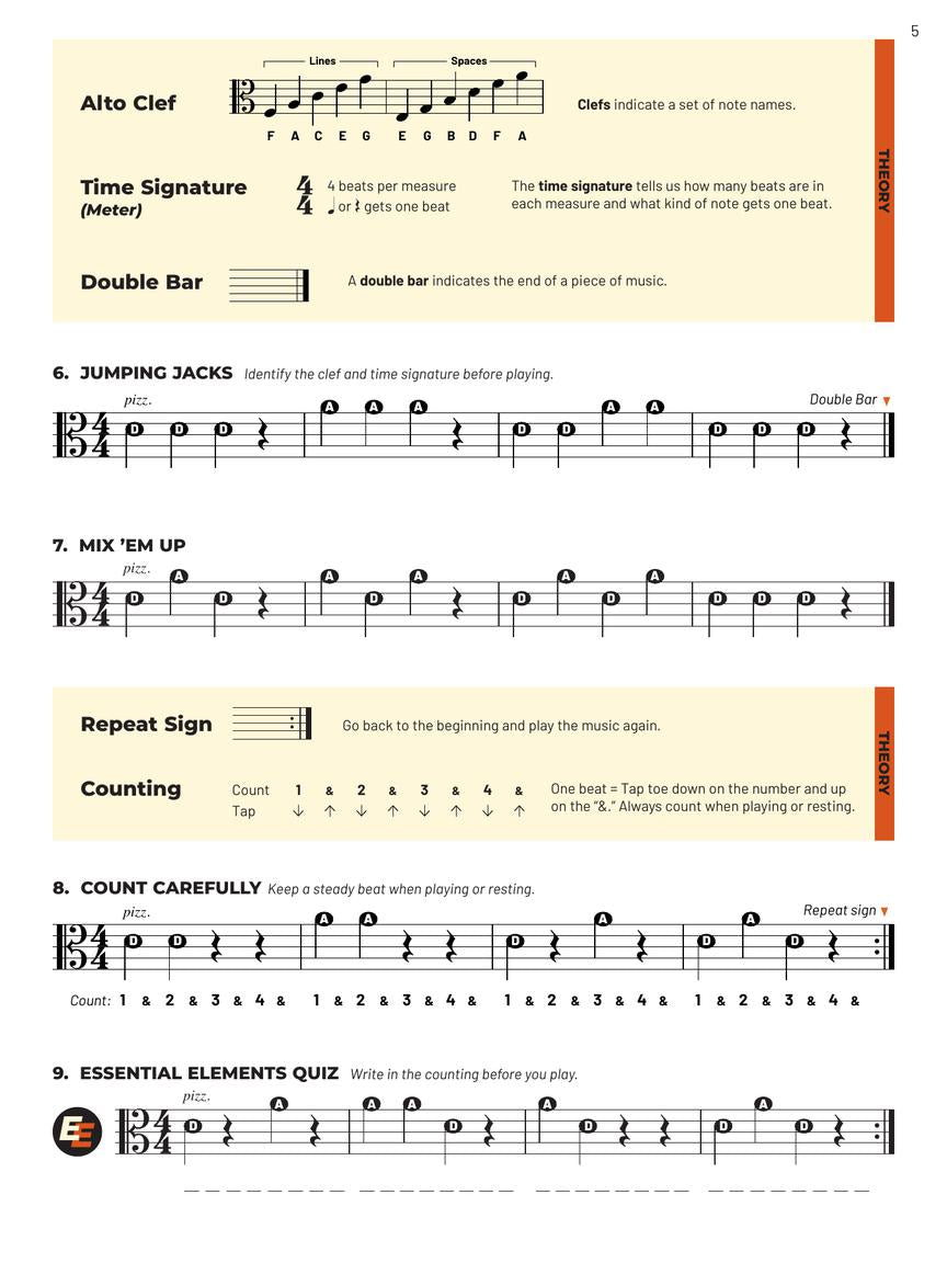 Essential Elements For Strings Viola Book 1 (Book/Olm) - New Edition Release 2025