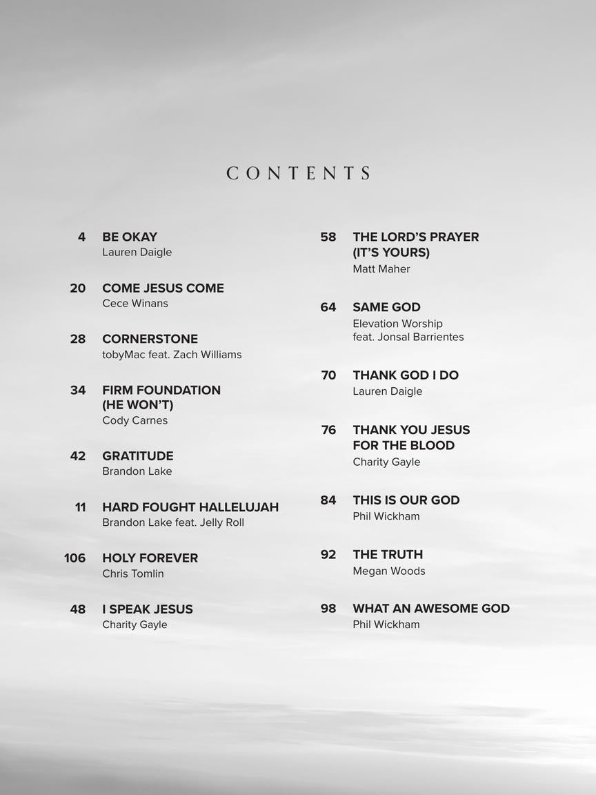 Top Christian Hits of 2023-2025 Piano/Vocal/Guitar Songbook (15 Uplifting Songs)