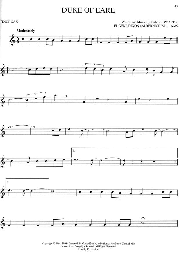 Big Book Of Tenor Sax Songs