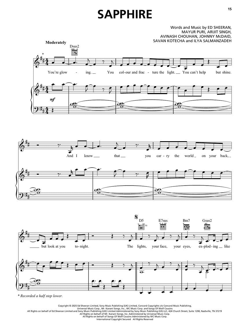 Ed Sheeran – Play Piano/Vocal/Guitar Songbook - NEW (Preorder)