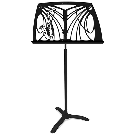 Manhasset Noteworthy Saxophone Design Music Stand - Black