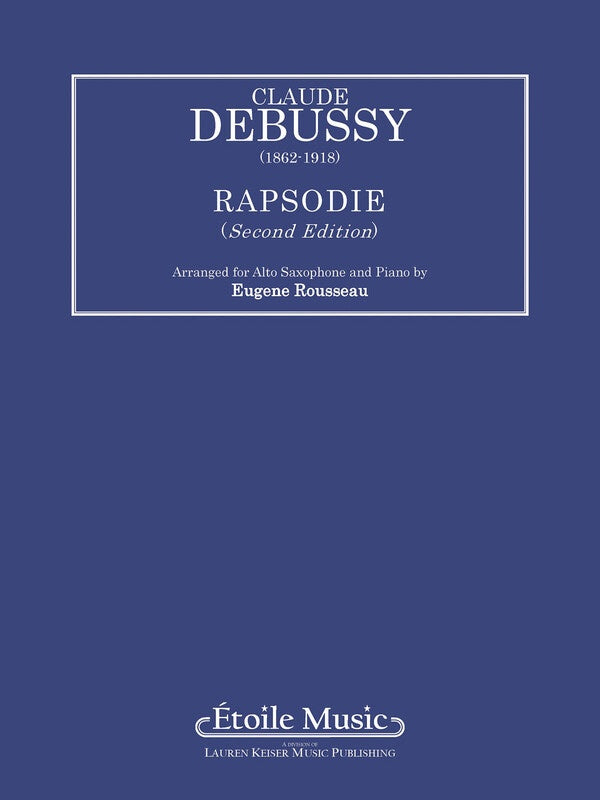 Debussy - Rhapsody Alto Sax/Piano Arr Rousseau