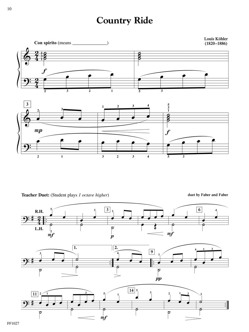 Faber Preparatory Piano Literature - Original Classics Elementary Book