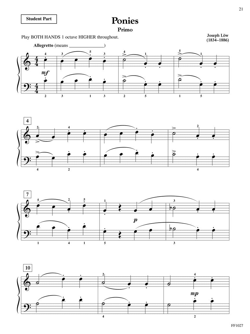 Faber Preparatory Piano Literature - Original Classics Elementary Book