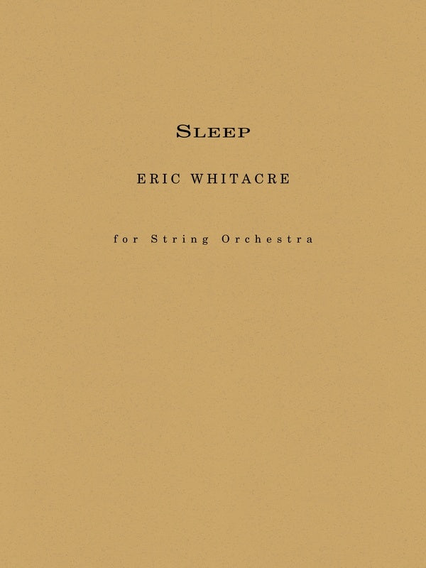 Sleep For String Orchestra Sc/Pts