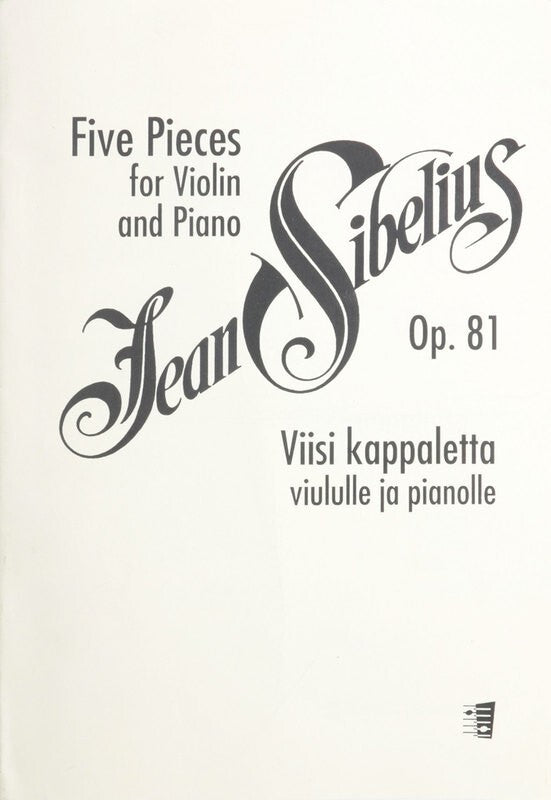 Sibelius - 5 Pieces Op 81 Violin/Piano