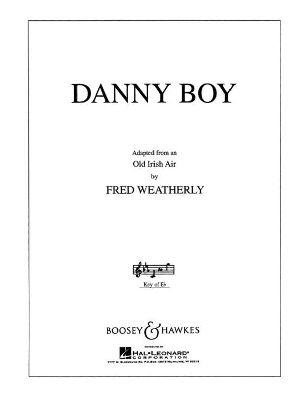 Danny Boy Medium High Voice E Flat S/S