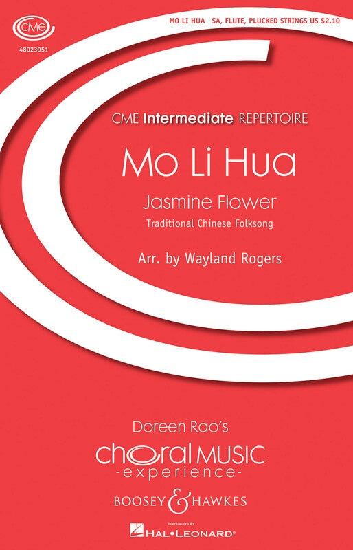 Mo Li Hua (Jasmine Flower) SA Vocal Sheet Music