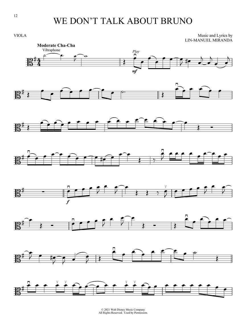 Encanto For Viola Movie Soundtrack Play Along Book and Audio