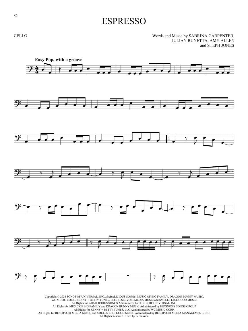 101 Top Hits For Cello Songbook (New 2025 Release)