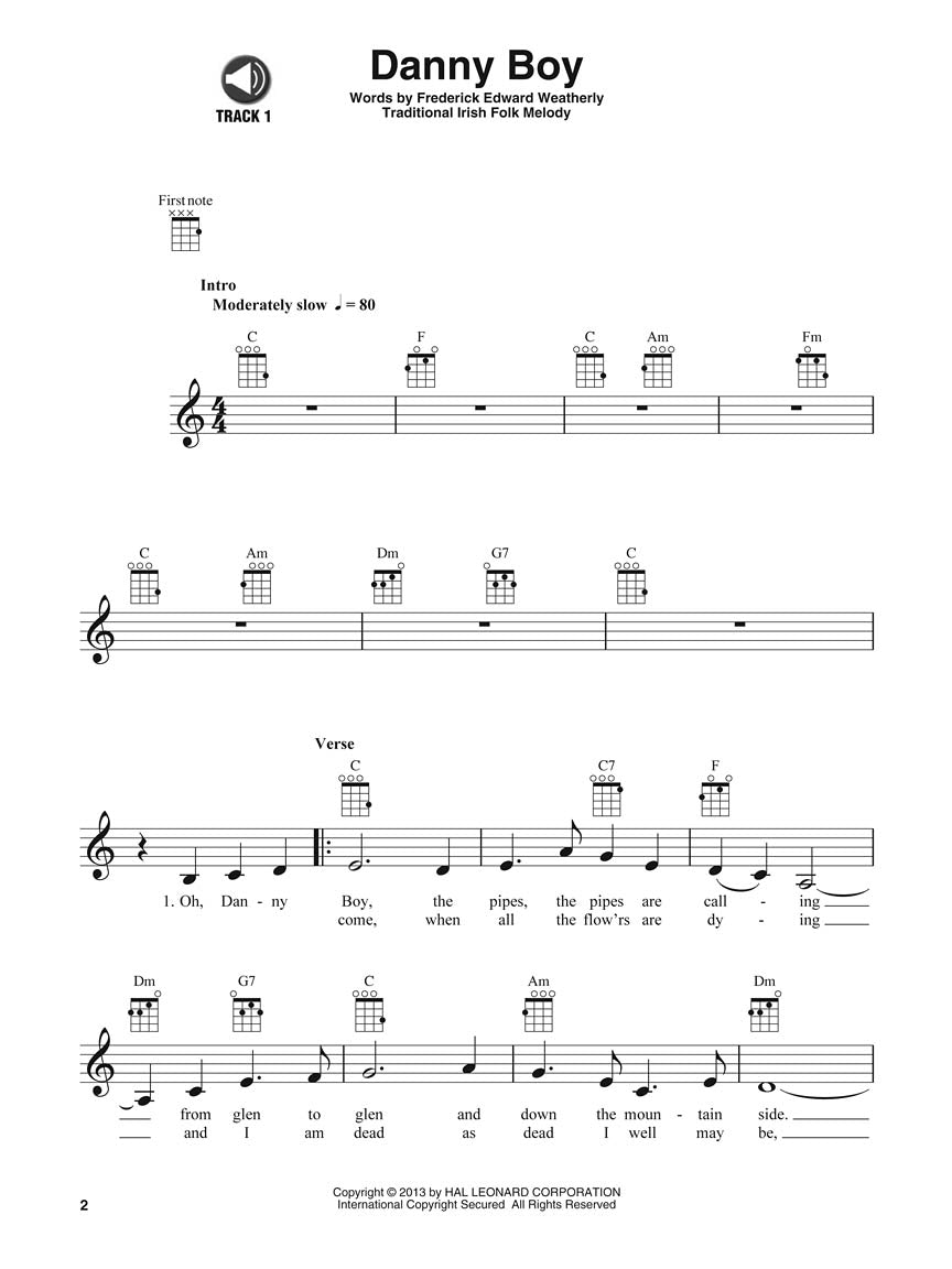 Irish Songs Ukulele Play Along Volume 18 Book/Audio (8 Classic Irish Songs)