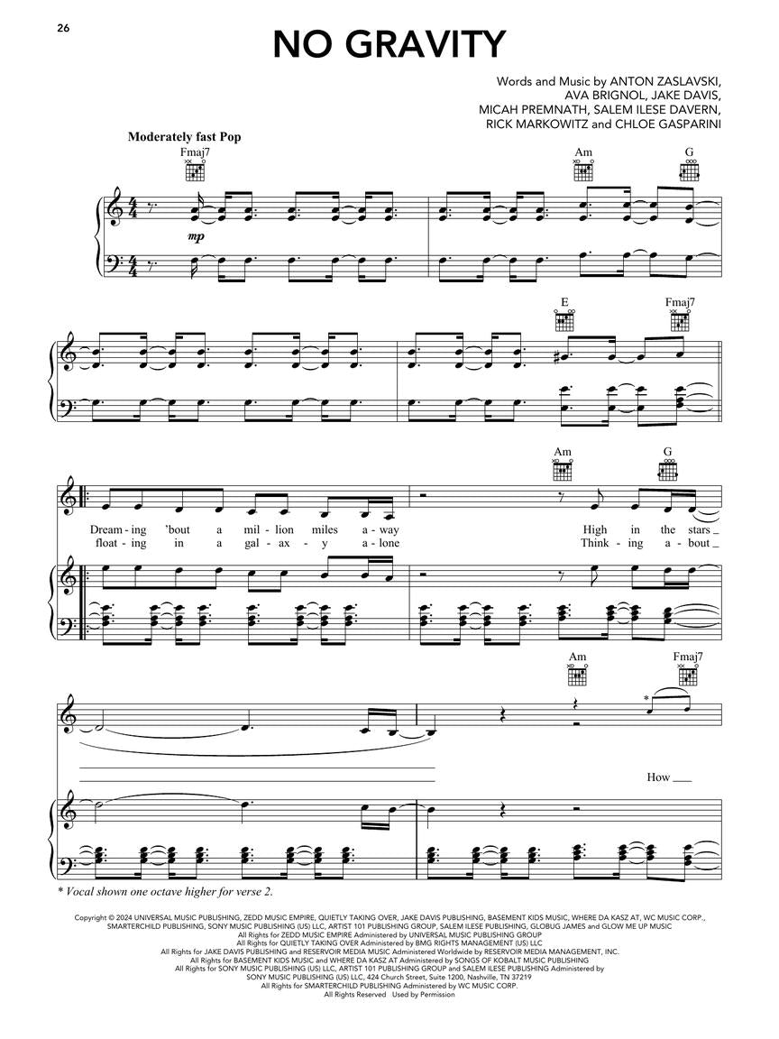 Zedd - Telos Piano/Vocal/Guitar Songbook - New