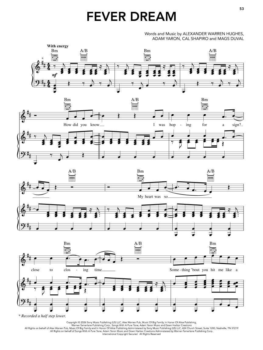 Chart Hits 2025-2026 - Piano/Vocal/Guitar Songbook (14 Hit Songs)
