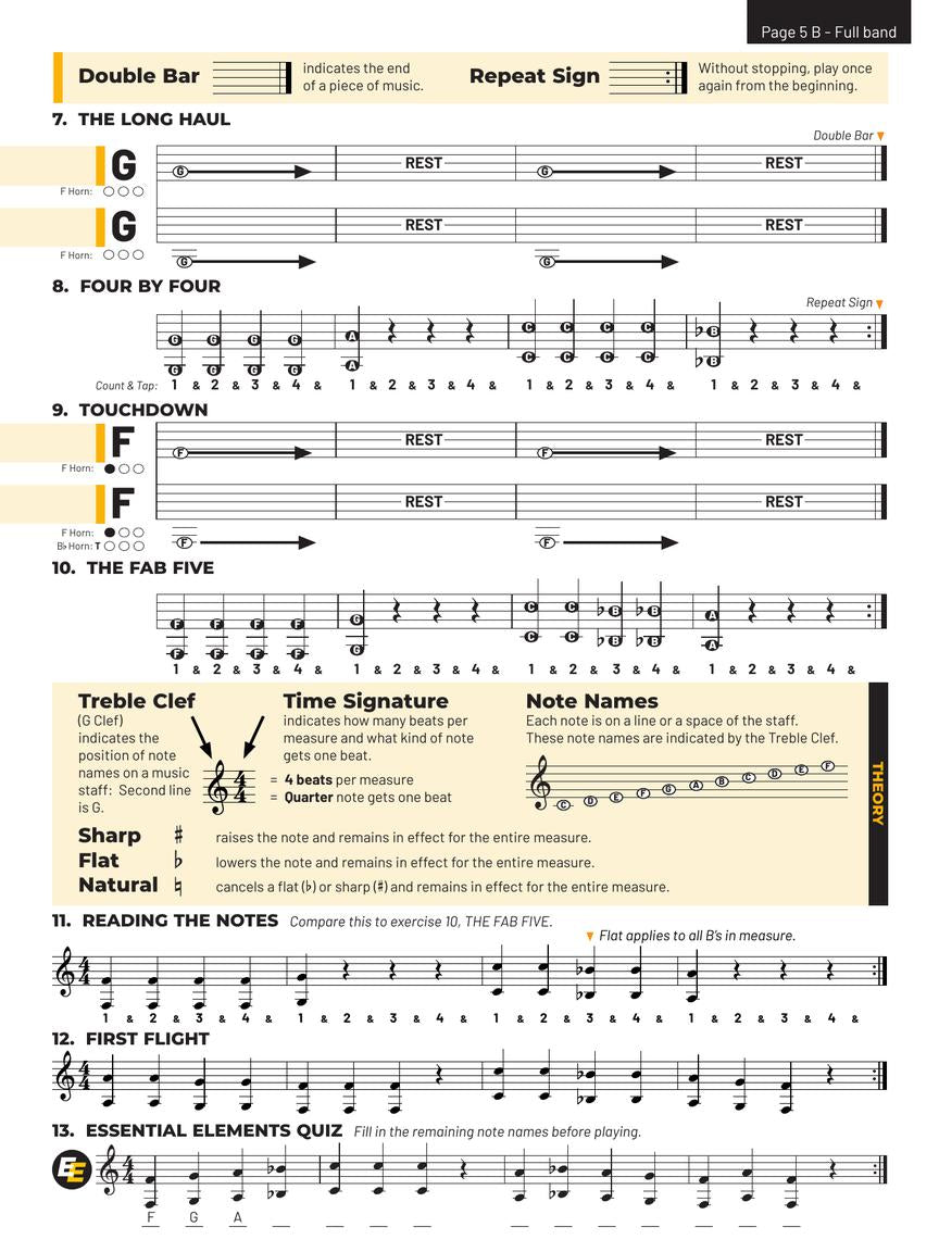 Essential Elements For Band French Horn Book 1 (Book/Olm) - New Edition Release 2025