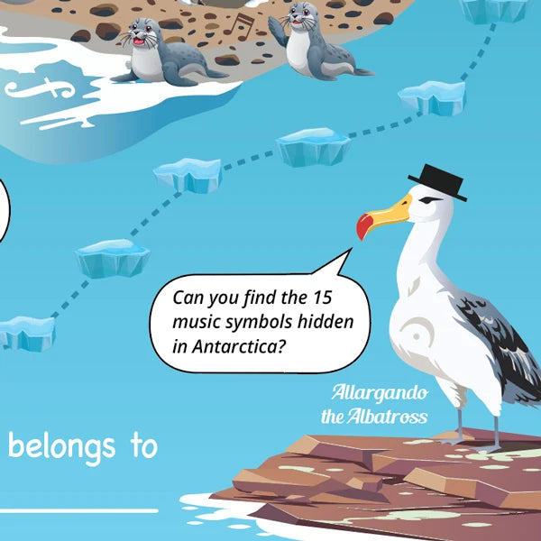 Musically Gifted - Penguin Piano A3 Music Practice Chart with Stickers