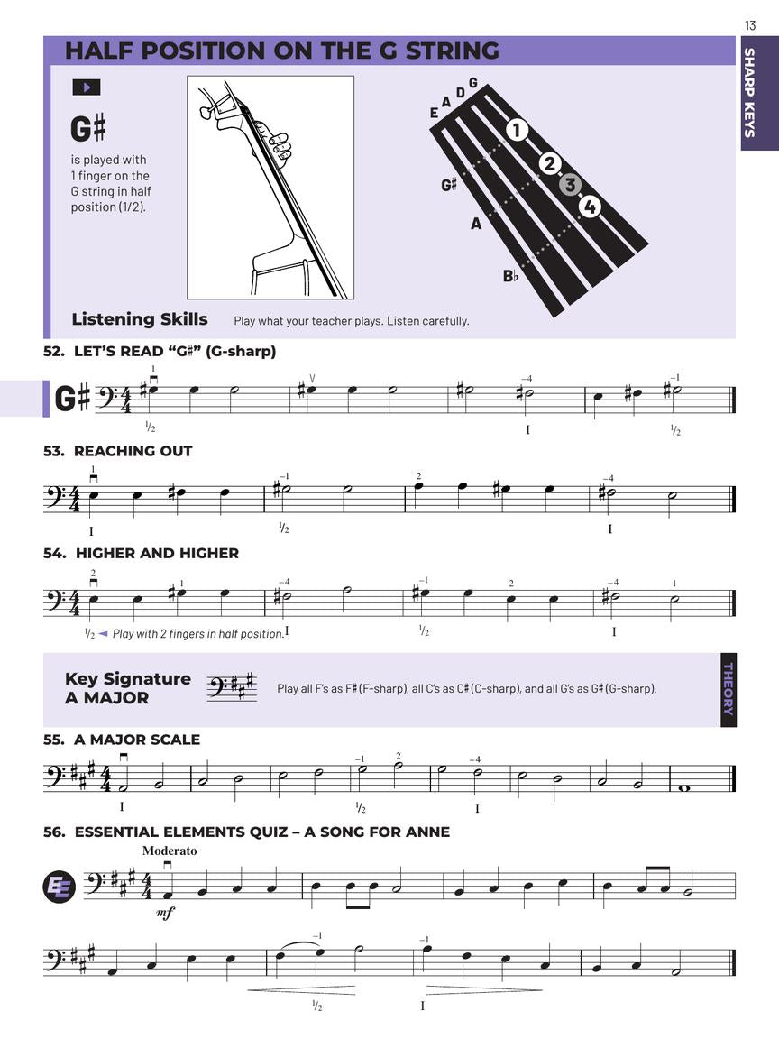 Essential Elements For Strings Double Bass Book 2 (Book/Olm) - New Edition Release 2025