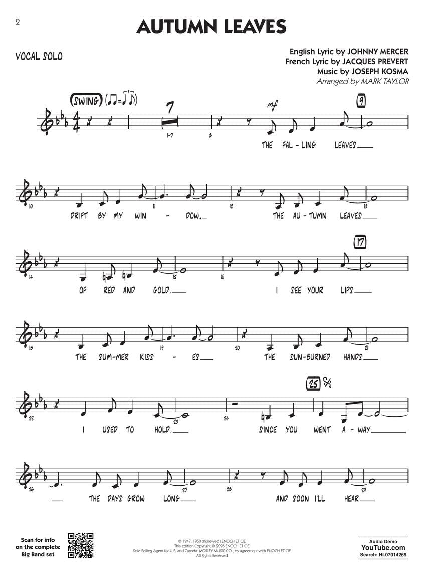 Classic Hits For The Big Band Vocalist Book