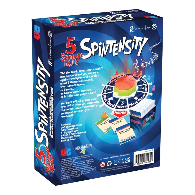 Boardgame: 5 Second Rule Spintensity