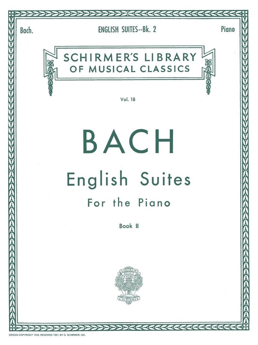 Bach - English Suites Bk 2 For Piano