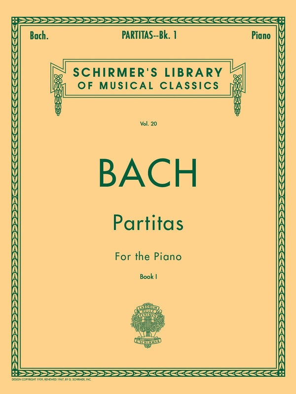 Bach - Partitas Bk 1 For Piano