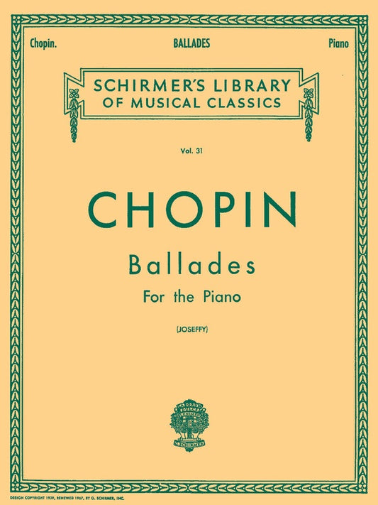 Chopin - Ballades For Piano Ed Joseffy