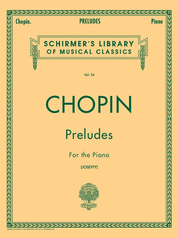 Chopin - Preludes For Piano Ed Joseffy