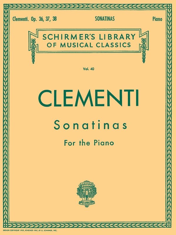 Clementi - 12 Sonatinas Op 36, 37, 38 Piano - G. Schirmer, Inc.
