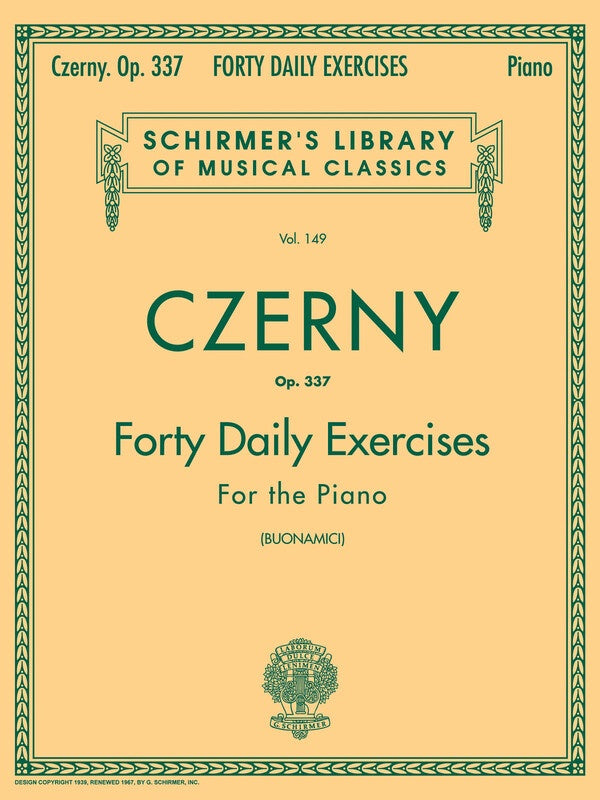 Czerny - 40 Daily Exercises Op 337 For Piano