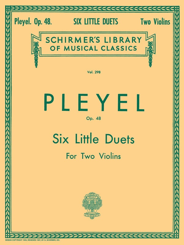 Pleyel - 6 Little Duets Op 48 For 2 Violins