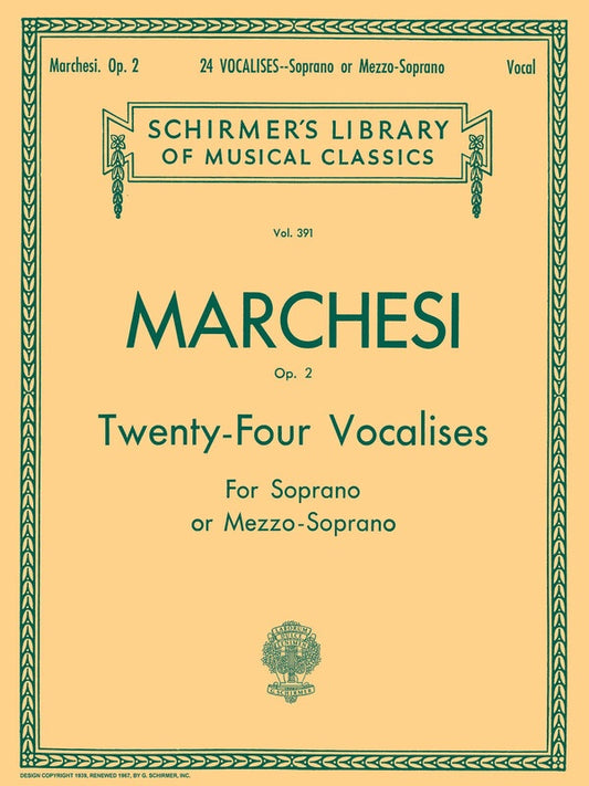 Marchesi - 24 Vocalises Op 2 Soprano/Mezzo Soprano