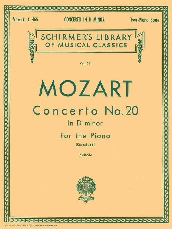 Mozart - Piano Concerto No 20 K 466 2P4H