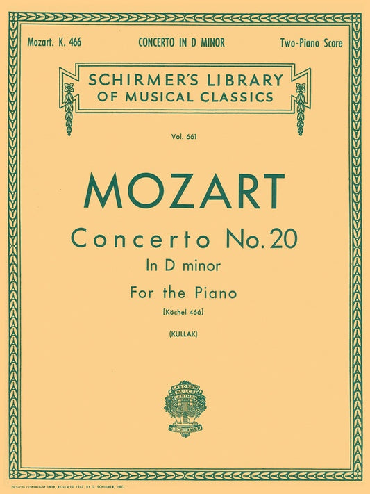 Mozart - Piano Concerto No 20 K 466 2P4H