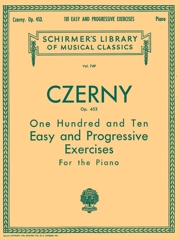 Czerny - 110 Easy Prog Exercises Op 453 Piano