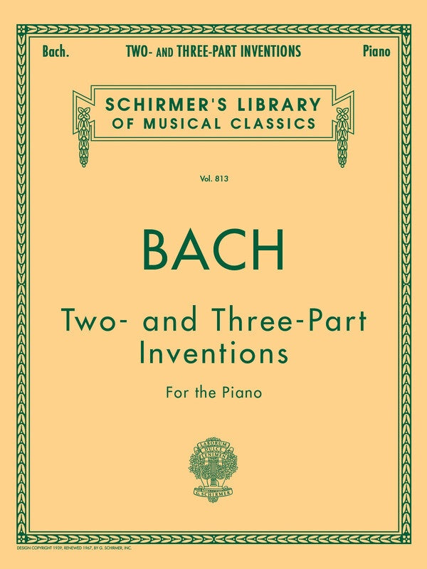 Bach - 2 And 3 Inventions For Piano Ed Czerny