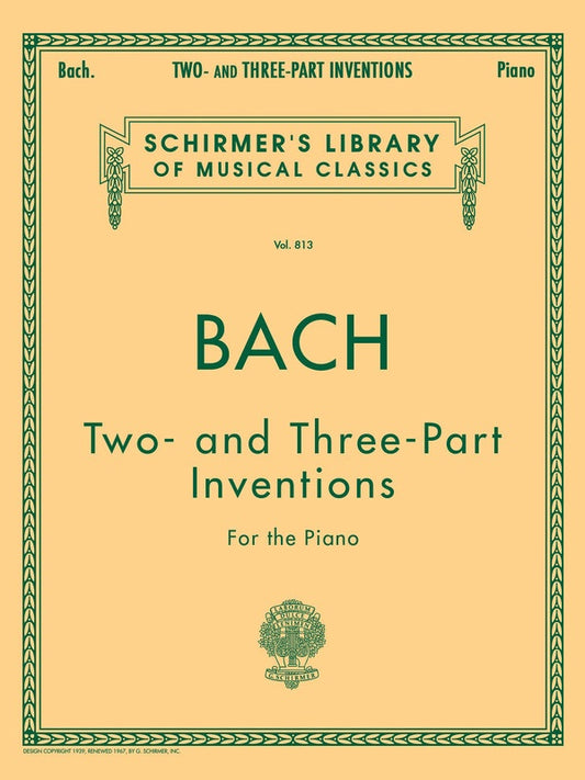 Bach - 2 And 3 Inventions For Piano Ed Czerny