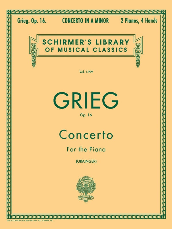 Grieg - Piano Concerto A Minor Op 16 2P4H