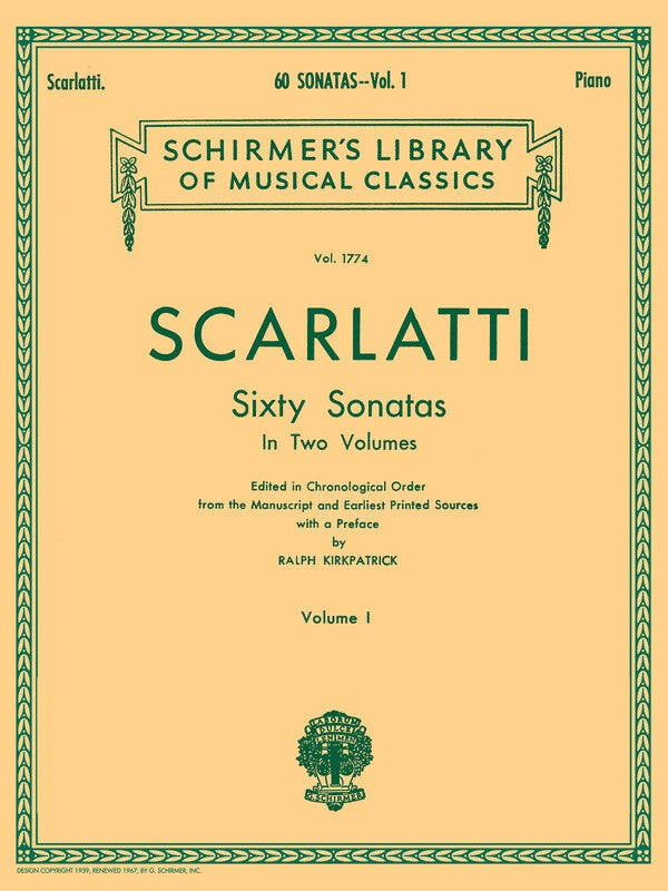 Scarlatti - 60 Sonatas Vol 1 Piano Ed Kirkpatrick