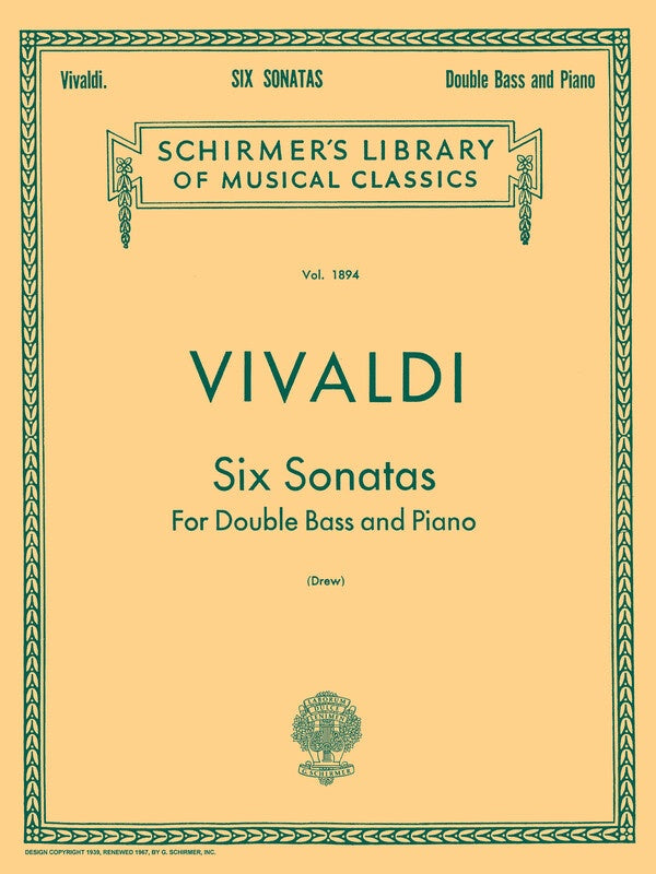 Vivaldi - 6 Sonatas Double Bass/Piano