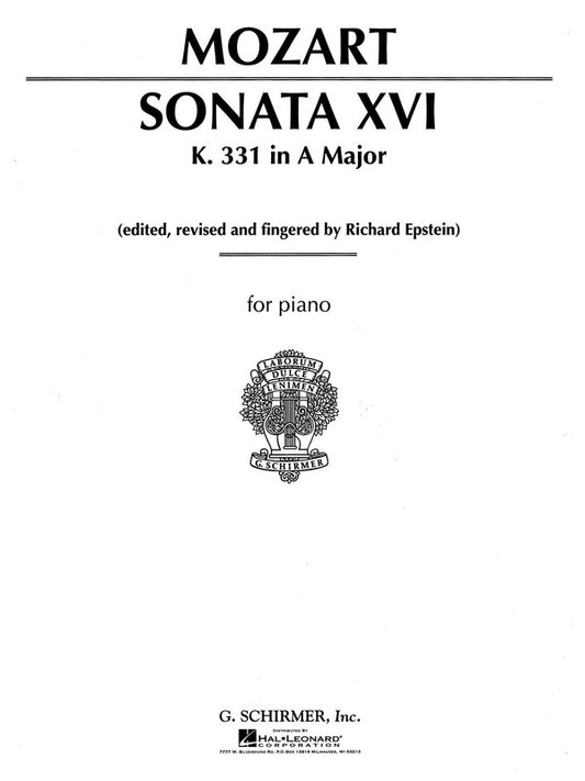 Mozart - Sonata No 16 A Major K 331 Piano