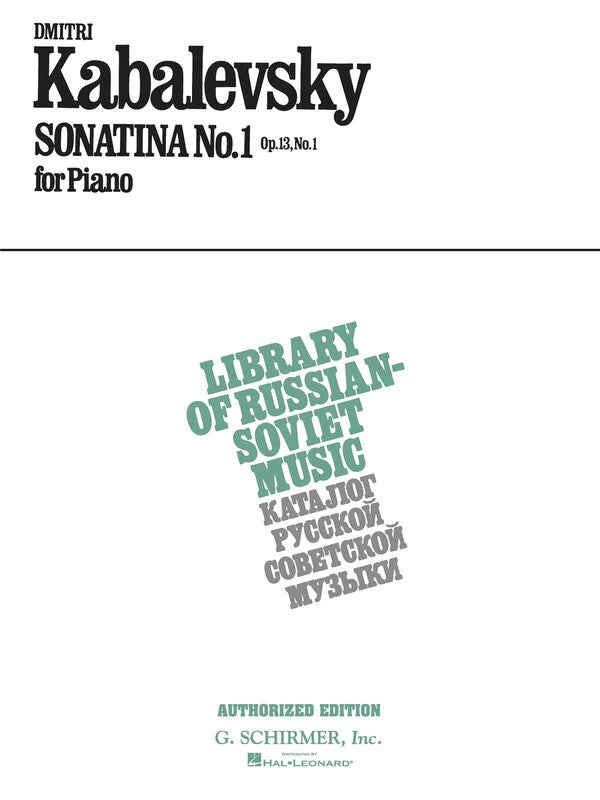 Kabalevsky - Sonatina No 1 Op 13 For Piano