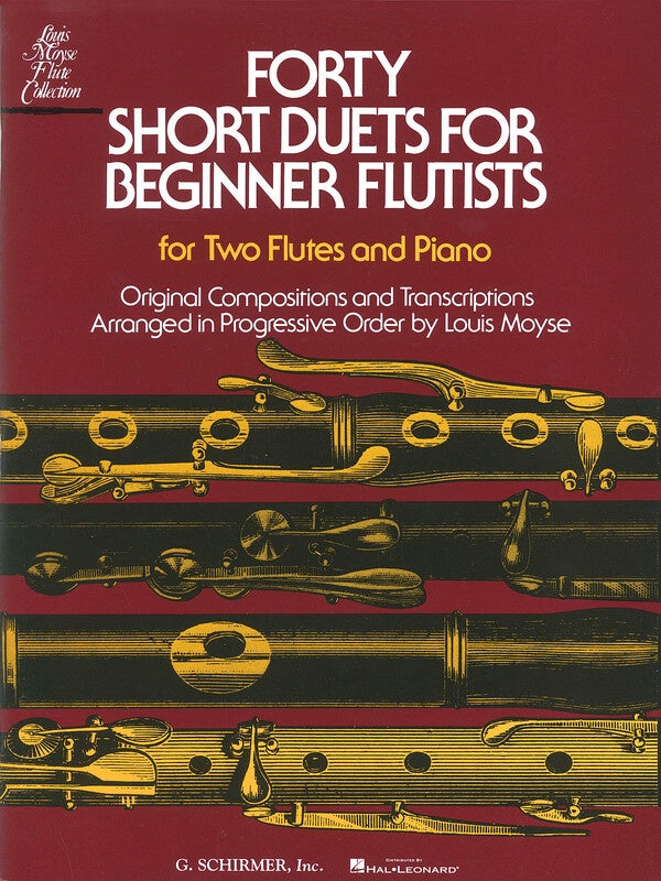 40 Short Duets For Beginner Flutists 2 Flutes/Piano