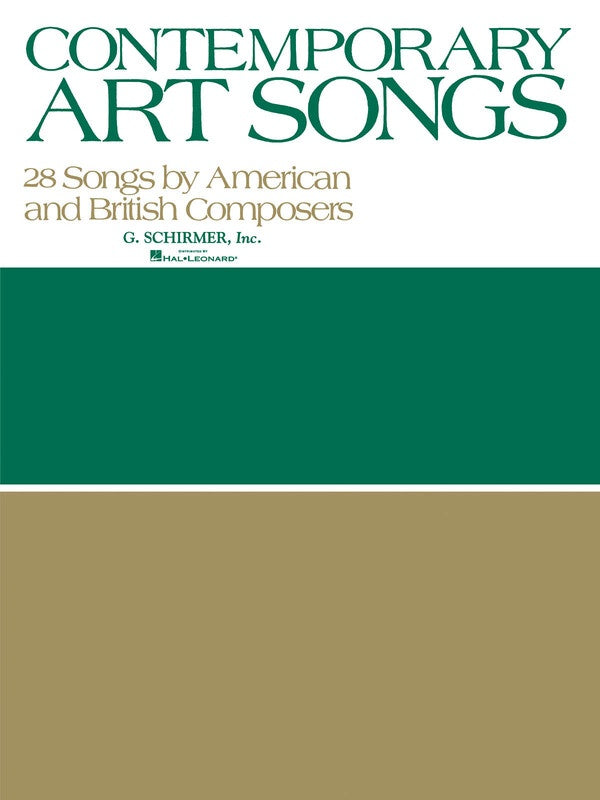 Contemporary Art Songs 28 Songs British American