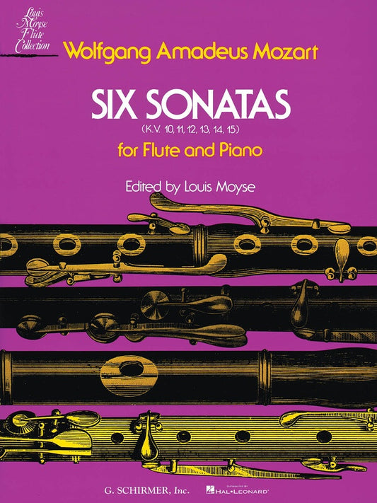 Mozart - 6 Sonatas K 10-15 Flute/Piano Ed Moyse