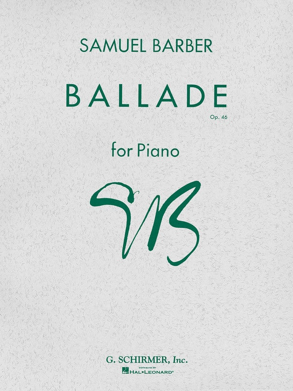 Barber - Ballade Op 46 For Piano