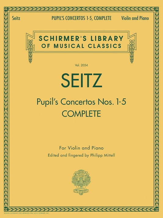 Seitz - Pupils Concertos Nos 1-5 Violin/Piano