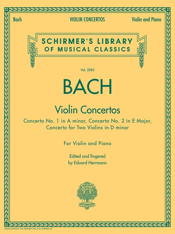 Bach - Violin Concertos For Violin/Piano