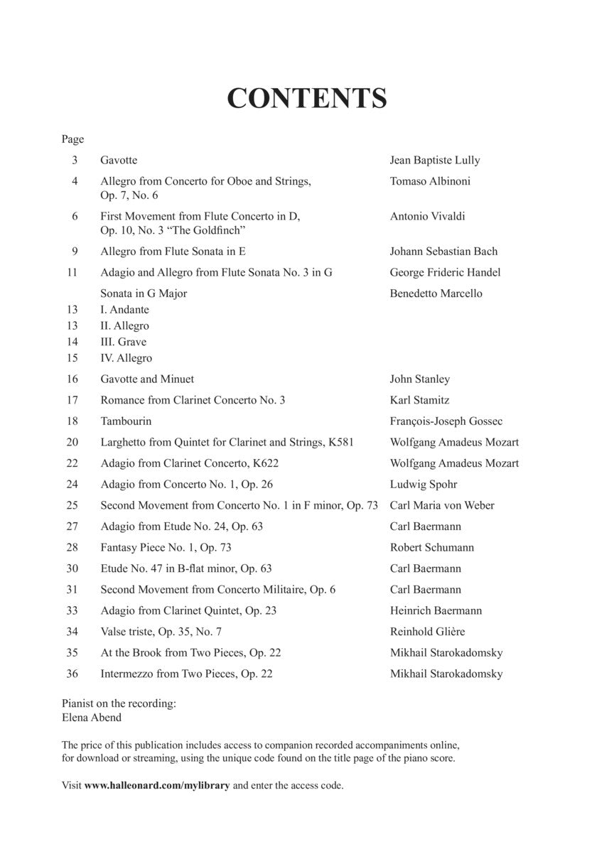 Solos For The Clarinet Player Book with OLA Piano Accompaniments