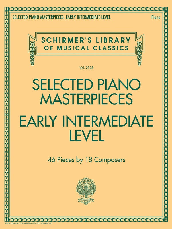 Selected Piano Masterpieces Early Intermediate Level