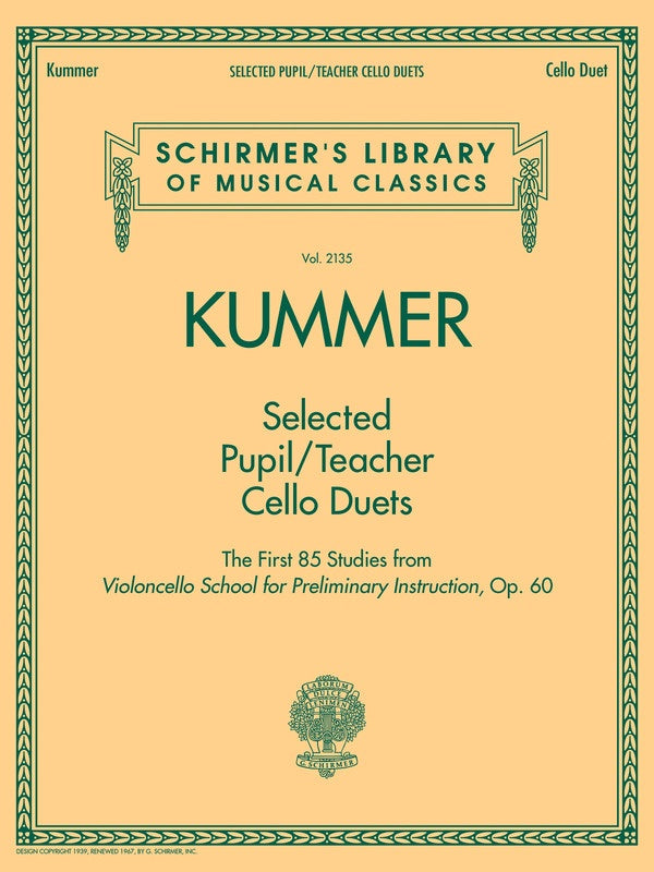 Kummer - Selected Pupil/Teacher Cello Duets